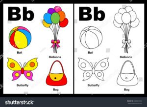 abecedario con letras b destacadas coloridas
