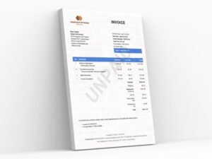 factura con simbolo de impuesto destacado