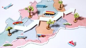 mapa ilustrado de ruta para automotores san juan